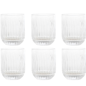 Vaso cristal rayado Set de 6