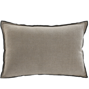 COJIN LINO FILO NEGRO 60X40