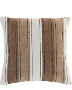 COJIN VELVET MARRON RAYAS 4545
